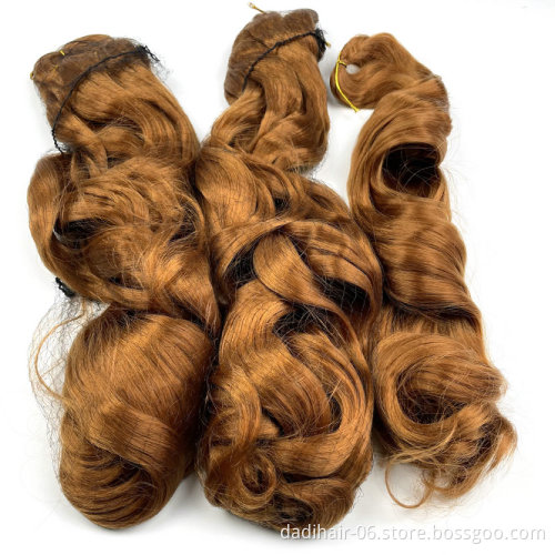 30inches French Curl Synthetic YaKi Hair Bundles Loose Wave Braiding Hair Crochet Braids Blonde Spiral Curl Wavy Hair Extensions